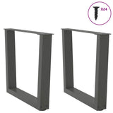 Coffee Table Legs V-Shape 2 pcs Anthracite 50x cm Steel 4012630