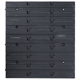 ZNTS 96 Piece Storage Bin Kit with Wall Panels Blue and Black 150816