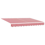 Retractable Awning Manual Red and white 350 x 250 cm Fabric 3330272