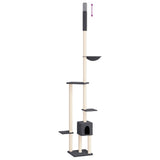 Floor to Ceiling Cat Tree Dark Grey 258.5-284.5 cm 171719