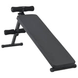 Sit Up Bench Black 124 x 33.5 x 55 cm Powder-Coated Steel 42002575