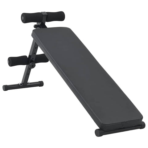 Sit Up Bench Black 124 x 33.5 x 55 cm Powder-coated steel 42002575