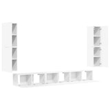 7 Piece TV Cabinet Set White Engineered Wood 3114302