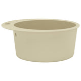 Granite Kitchen Sink Single Basin Round Beige 144864
