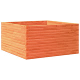 Garden Planter Wax Brown 90x90x46 cm Solid Wood Pine 3282426
