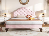 Upholstered bed 90*190 with slatted frame and Upholstered bed with height-adjustable WF309562AAP