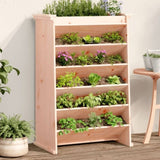 ZNTS Herb Planter 6-Tier 69x40x101.5 cm Solid Wood Douglas 855051