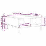 Coffee Table Old Wood 60 x 60 x 30 cm 862587