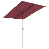 Garden Parasol with Aluminium Pole 2x1.5 m Bordeaux Red 47340