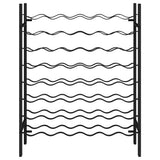 Wine Rack for 48 Bottles Black Metal 289563
