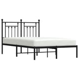 Bed Frame Black Powder-coated steel Small Double Metal Bed Frame 353534