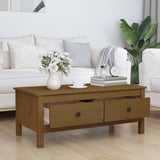 Coffee Table Honey Brown 100x50x40 cm Solid Wood Pine 814607