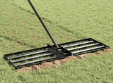 Garden Leveling Rake Black 75 x 25 x 200 cm Powder-Coated Steel 42011363