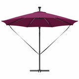 Umbrella with LED Strip Lights Bordeaux Red 294 x 294 x 248 cm 42003389
