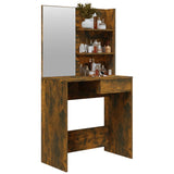 Dressing Table with Mirror Smoked Oak 74.5x40x141 cm 820490