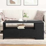 Coffee Table Black Oak 102 x 55 x 43.5 cm Engineered Wood 862733
