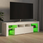 ZNTS TV Cabinet with LED Lights White 140x36.5x40 cm 804364