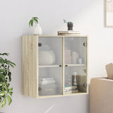 Wall Cabinet with Glass Doors Sonoma Oak 68x37x68.5 cm 836492