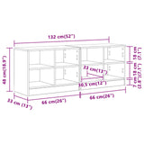 Bed Cabinet 2 pcs Old Wood 66 x 33 x 48 cm Engineered Wood 893729