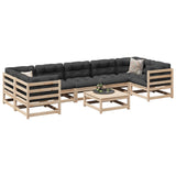 8 Piece Garden Sofa Set Solid Wood Pine 3299331