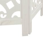Room Divider 6 Panels White Solid Wood Paulownia 358745