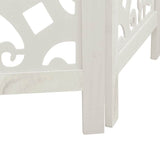 Room Divider 6 Panels White Solid Wood Paulownia 358745