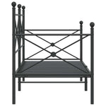 Day Bed without Mattress Black 80x200 cm Steel 4104666
