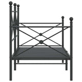 Day Bed without Mattress Black 80x200 cm Steel 4104666
