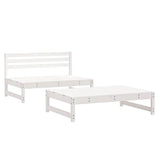 2 Piece Garden Lounge Set White Solid Wood Pine 825724