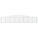 Arched Gabion Baskets 4 pcs 400x30x60/80 cm Galvanised Iron 3145802