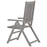 Garden Chair Set of 8 Grey Solid acacia wood Medium Foldable 3075140