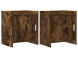 Bedside Tables 2 pcs Smoked Oak 40 x 30 x 60 cm Engineered Wood 8011020