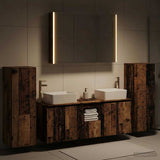 Bathroom Furniture Set 6 pcs Old Wood 100 x 15.5 x 70 cm 3407173
