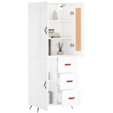Highboard White 69.5x34x180 cm Engineered Wood 3199785