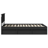 Bed Frame with Headboard Black 120 x 200 cm Solid Pine Wood 3410619