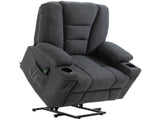 Electric Riser Recliner Armchair Oversized Chair with Cup Holder & Side Pockets for Elderly in T3398P378879