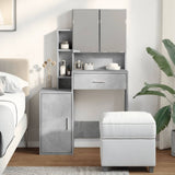 Dressing Table with Cabinet Concrete Grey 80x35x132 cm 848237