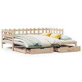 Daybed with Trundle and Drawers without Mattress 80x200 cm 3302249