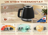 Stainless Steel Kettle and Toaster Set, 1.7L 3000W Rapid Boil Jug Kettle with UK Strix Thermostat, T3398P378834
