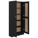 Book Cabinet Black 82,5x30,5x185,5 cm Engineered Wood 802733