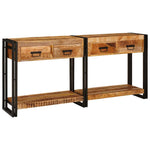 Console Tables 2 pcs Brown 160 x 33 x 75 cm Solid Mango wood 3324223