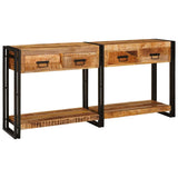 Console Tables 2 pcs Brown 160 x 33 x 75 cm Solid Mango wood 3324223