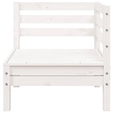 Garden Sofa White Solid pine wood 3-seater Modular Garden Sofa 838027
