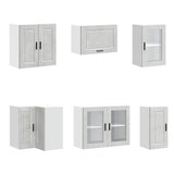 11 Piece Kitchen Cabinet Set Porto Concrete Grey Engineered Wood 3314905