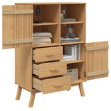 Highboard OLDEN Brown 85x43x125 cm Solid Wood Pine 358615