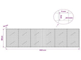 Gabion with 5 mm Wire and 5x5 cm Mesh 300x10x100 cm 3463968