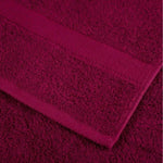 12 Piece Premium Towel Set SOLUND Bordeaux 600 gsm 137573