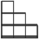 Room Divider Bookcase Black Oak 99 x 29 x 99 cm Engineered Wood 879662
