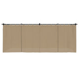 Gazebo with Curtains Taupe 6x3 m Steel 4003922