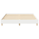 Bed Frame White Engineered wood King Bed Frame Rectangular 3328708